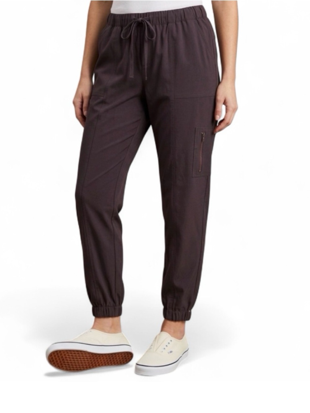 High Rise Navy Joggers Elastic Waist Lounge Athleisure Comfy Chic - 18W